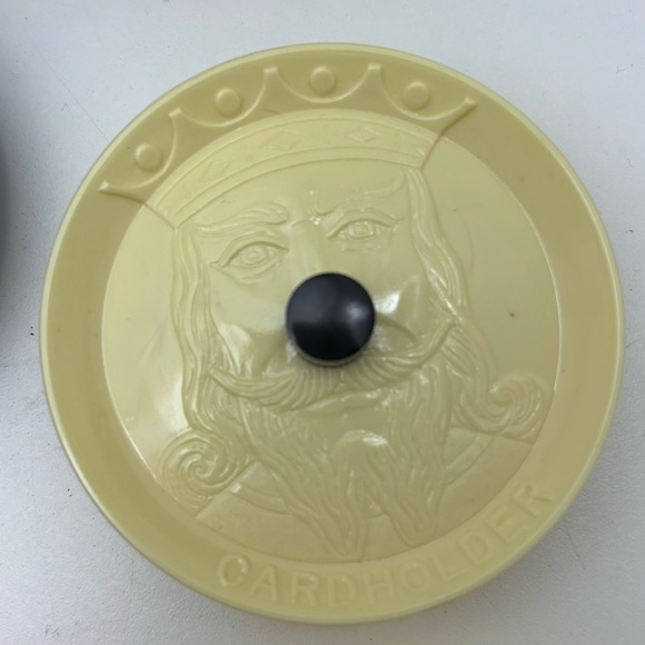 Set of 4 vintage plastic  playing card holders with original box - Picture 6 of 11